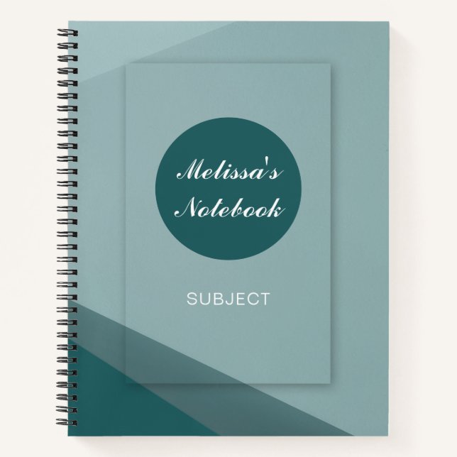Cuaderno Elegante guión geométrico moderno personalizado (Anverso)