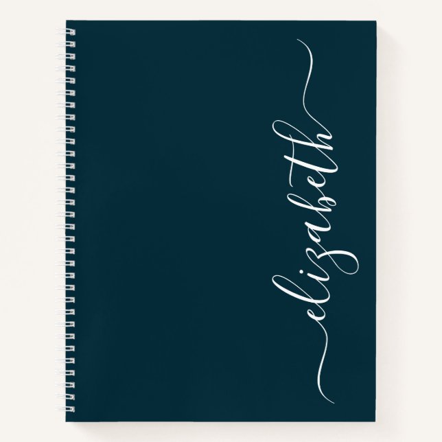 Cuaderno Elegante guión moderno personalizado (Anverso)