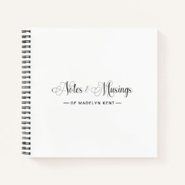 Cuaderno Elegante guión notas y reflexiones personalizadas