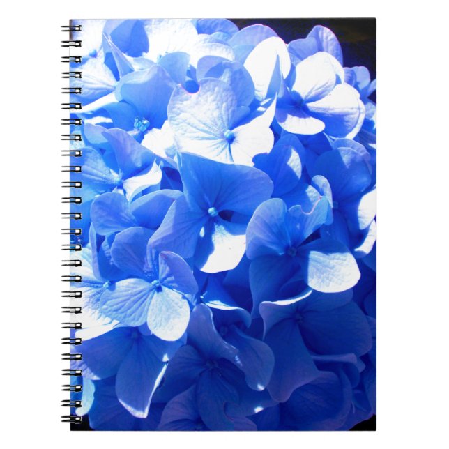Cuaderno Elegante hormigas florales azules de cobalto (Frente)