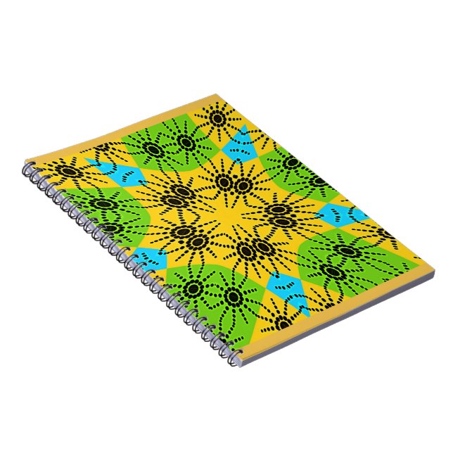 Cuaderno Elegante imagen de arte vectorial del Motif Araña  (Lado Derecho)