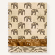 Elegante Iniciales del Monograma del Elefante del