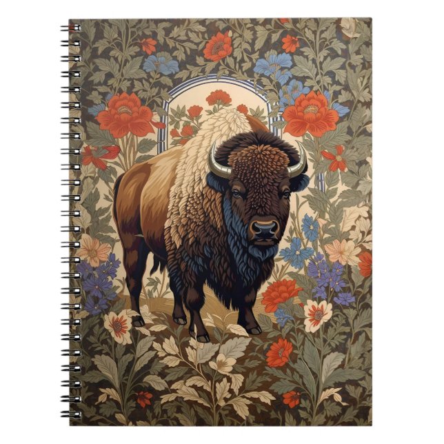 Cuaderno Elegante inspirado por Bison William Morris (Frente)
