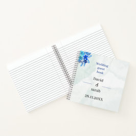 Cuaderno Elegante invitado de boda personalizado de flores