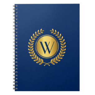 Cuaderno Elegante Laurel Wreath con monograma inicial