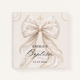 Cuaderno Elegante lazo de perla niña bebé