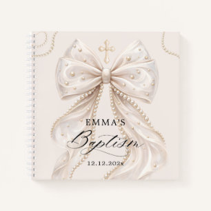 Cuaderno Elegante lazo de perla niña bebé 