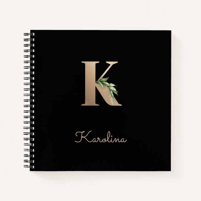 Cuaderno Elegante letra botánica monográfica K (Anverso)