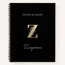 Cuaderno Elegante letra botánica monográfica Z