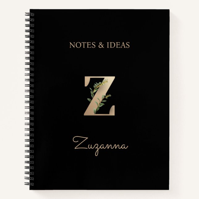 Cuaderno Elegante letra botánica monográfica Z (Anverso)