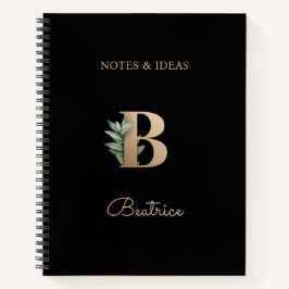 Cuaderno Elegante Letra botánica monograma B