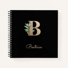 Cuaderno Elegante Letra botánica monograma B