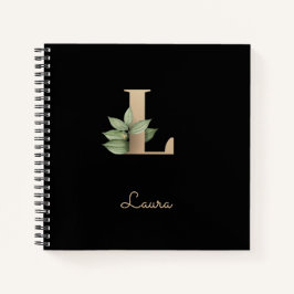 Cuaderno Elegante Letra botánica monograma L
