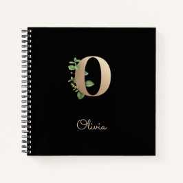 Cuaderno Elegante Letra botánica monograma O