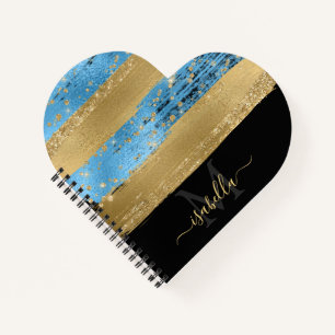 Cuaderno Elegante letra de corazón moderna monogramada