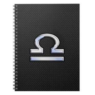 Cuaderno Elegante Libra Zodiac Rótulo Negro Snake Decoració