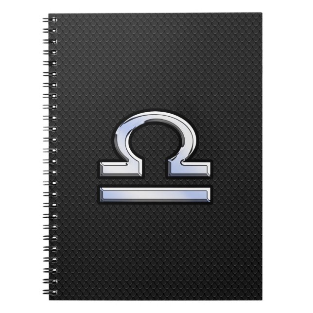 Cuaderno Elegante Libra Zodiac Rótulo Negro Snake Decoració (Frente)