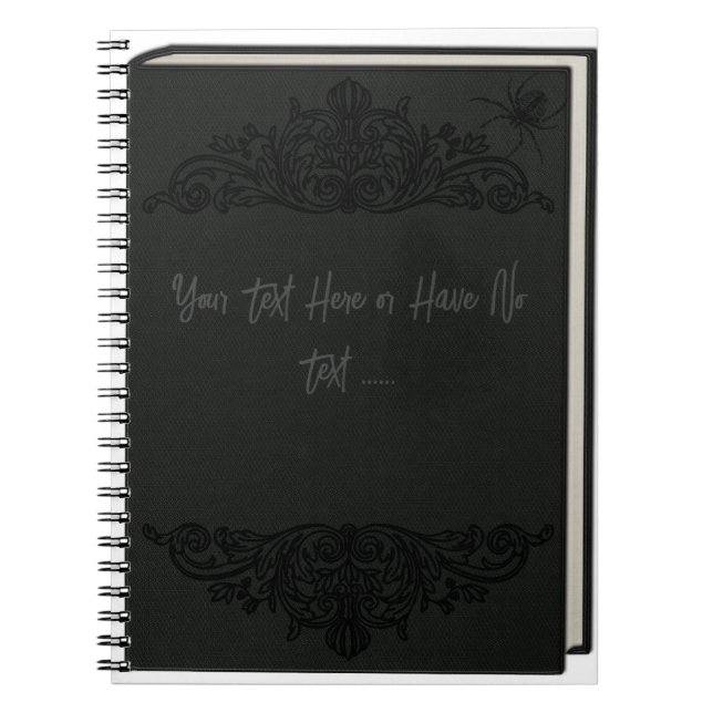 Cuaderno Elegante libro antiguo araña temblorosa victoriano (Frente)