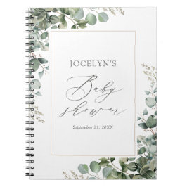 Cuaderno Elegante libro de invitados Baby Shower Eucalyptus