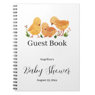 Cuaderno Elegante libro de invitados para Baby Shower de po