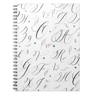 Cuaderno Elegante libro de notas en espiral de caligrafía