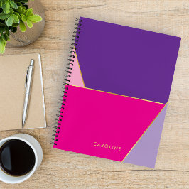 Cuaderno Elegante lindo colorido moderno personalizado de m