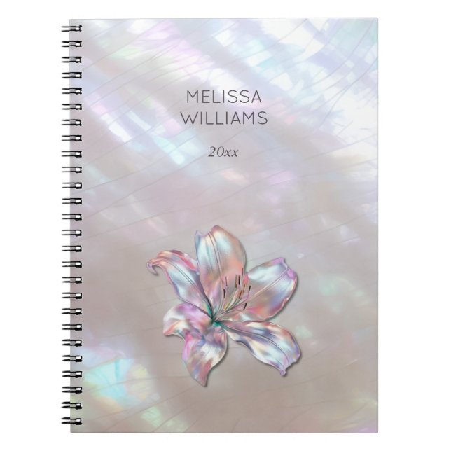 Cuaderno Elegante Lirio de Nácar (Frente)