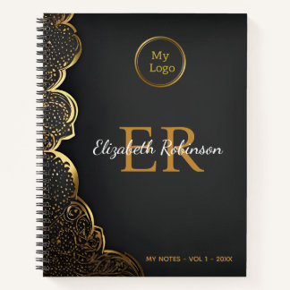 Cuaderno Elegante logotipo de negocios de Moda moderna en o