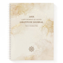 Elegante Logotipo Dorado Beige Watercolor Gratitud