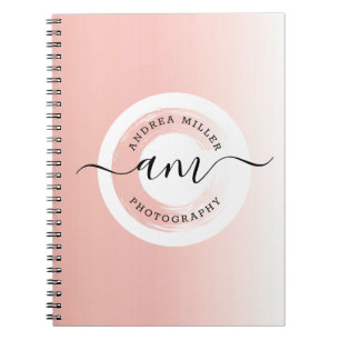 Cuaderno Elegante logotipo Minimalista de oro Rosa