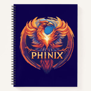 Cuaderno Elegante logotipo Phinix Phoenix - Renacimiento y