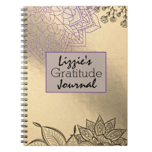Cuaderno Elegante Mandala en Gold Gratitude Journal