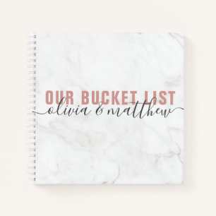 Cuaderno Elegante Marble Nuestra Pareja Lista De Cubos Keep