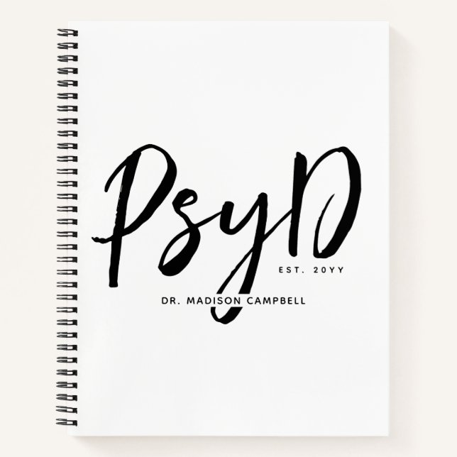 Cuaderno Elegante Médico de Psicología en PsyD (Anverso)
