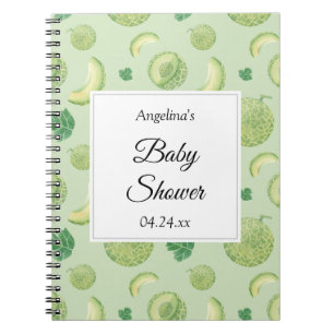 Cuaderno Elegante Melon Baby Shower Gift List