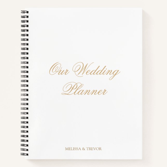 Cuaderno Elegante Minima Caligrafía Formal Nuestro Planific (Anverso)