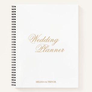 Cuaderno Elegante Minimal Formal Planificador de Bodas con 