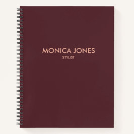 Cuaderno Elegante Minimal simple púrpura de ciruela