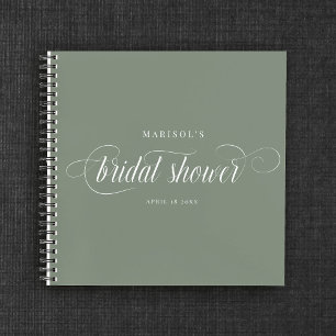 Cuaderno Elegante Moda caligrafía novia ducha huésped