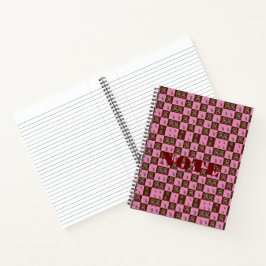 Cuaderno Elegante Moda Marrón Placa y Oso