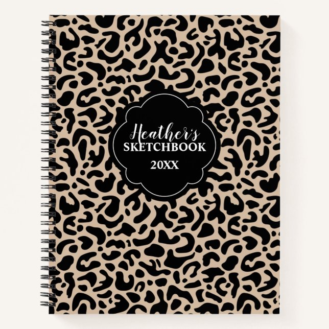 Cuaderno Elegante Moda Persoanizada Black Sketchbook (Anverso)