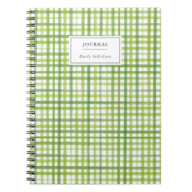 Cuaderno Elegante Moda Rustica Gingham Personal Journal (Frente)