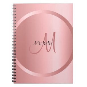 Cuaderno Elegante modelo moderno Rosa oro Mono gramo