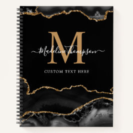 Cuaderno Elegante Monograma de escritura de código de Geode