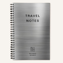 Elegante Monograma Gris Plata Viaje