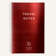 Elegante Monograma Rojo Viaje