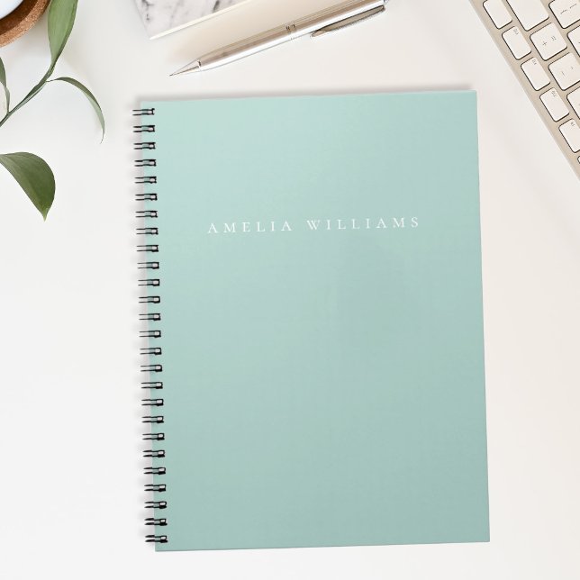 Cuaderno Elegante Monograma Turquesa Minimalista (Subido por el creador)