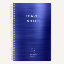 Elegante Monograma Viaje Azul Marino