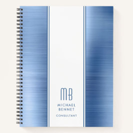 Cuaderno Elegante Monogramed Blue Business