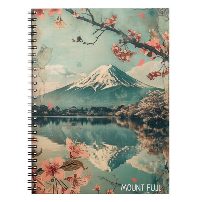 Cuaderno Elegante Monte Fuji Japón Viaje (Frente)